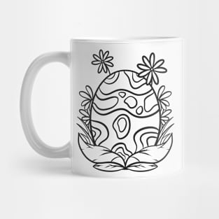 Easter Egg And Flowers As Color In Easter Mug